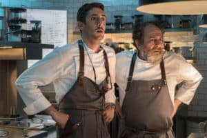 Two stunning-looking chefs at work